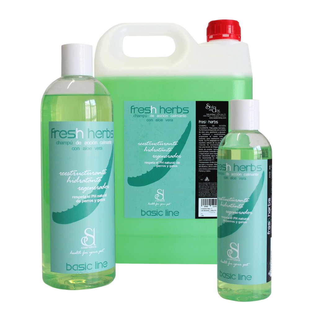 Champú Fresh Herbs - Aloe Vera - (250 ml, 750 ml, 5 L, 10L)