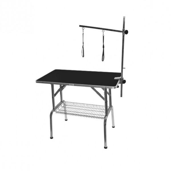 Mesa Plegable Auxiliar - Negra 95 L x 55 A x 78 ALT - + Brazo, estante y horca
